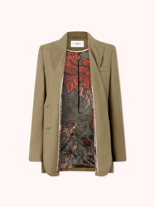 BLAZER CON BOLSILLOS VERDE MILITAR