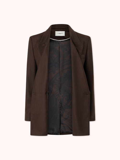 BLAZER RAYA DIPLOMÁTICA MARRÓN