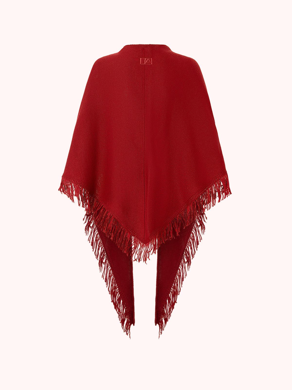 CAPA DE PUNTO FINO CON FLECOS ROJO