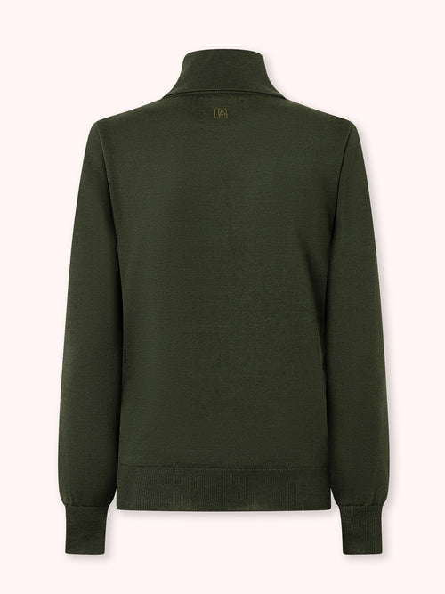 SUÉTER CUELLO CISNE MANGA LARGA VERDE