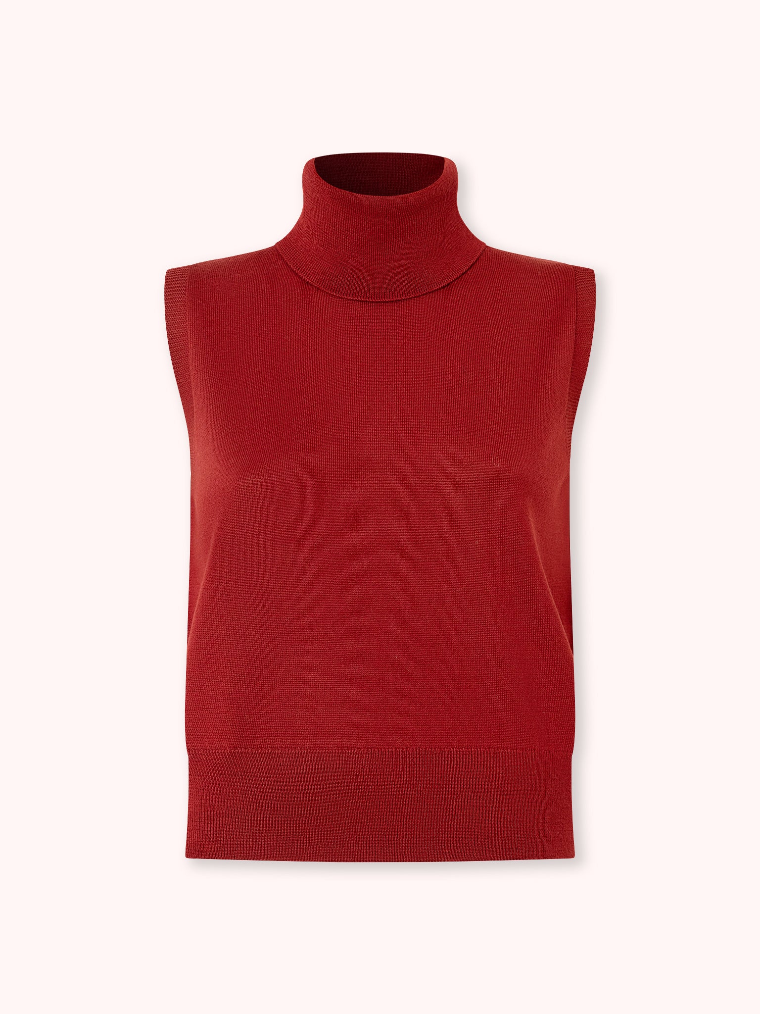 SUÉTER CUELLO CISNE SIN MANGAS GRANATE