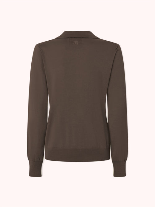 JERSEY CUELLO POLO MARRÓN