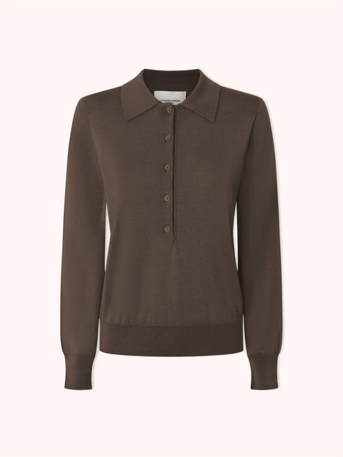 JERSEY CUELLO POLO MARRÓN