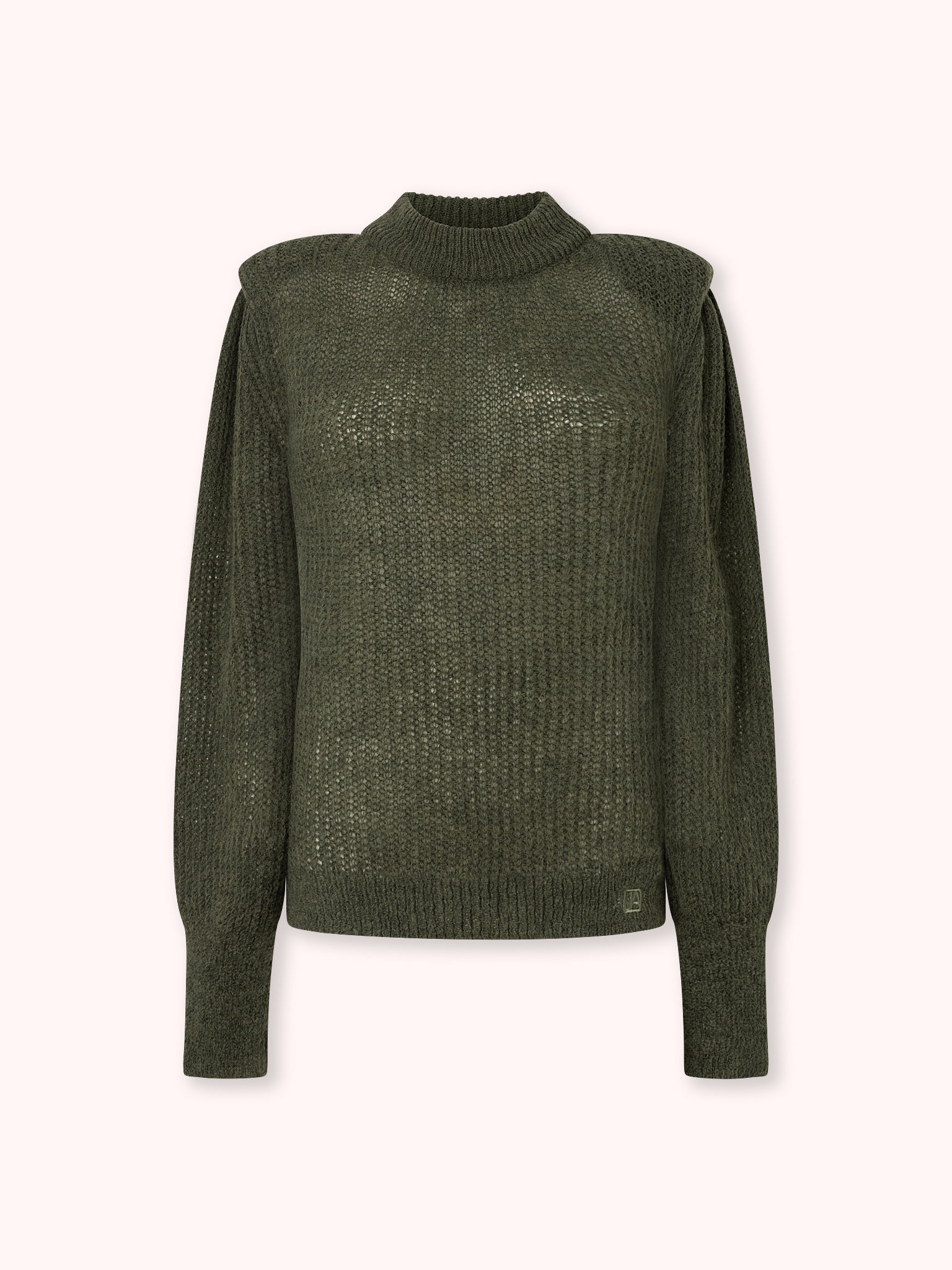 SUÉTER DE PUNTO CON CUELLO REDONDO VERDE