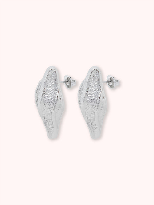 LEMON LEAF PENDIENTES GRANDES PLATEADO