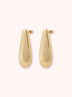 PENDIENTES OVALADOS METÁLICOS DORADO