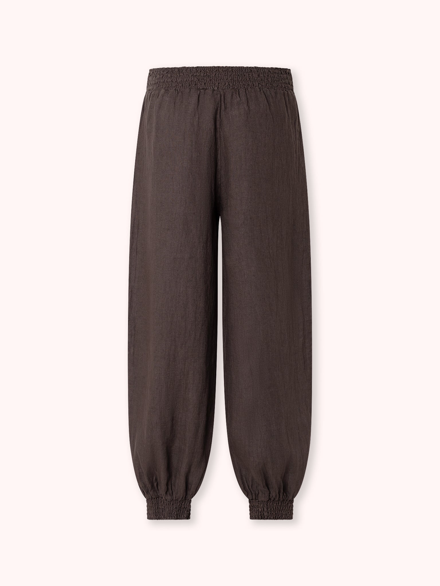 PANTALÓN BOMBACHO CINTURA ELÁSTICA MARRÓN
