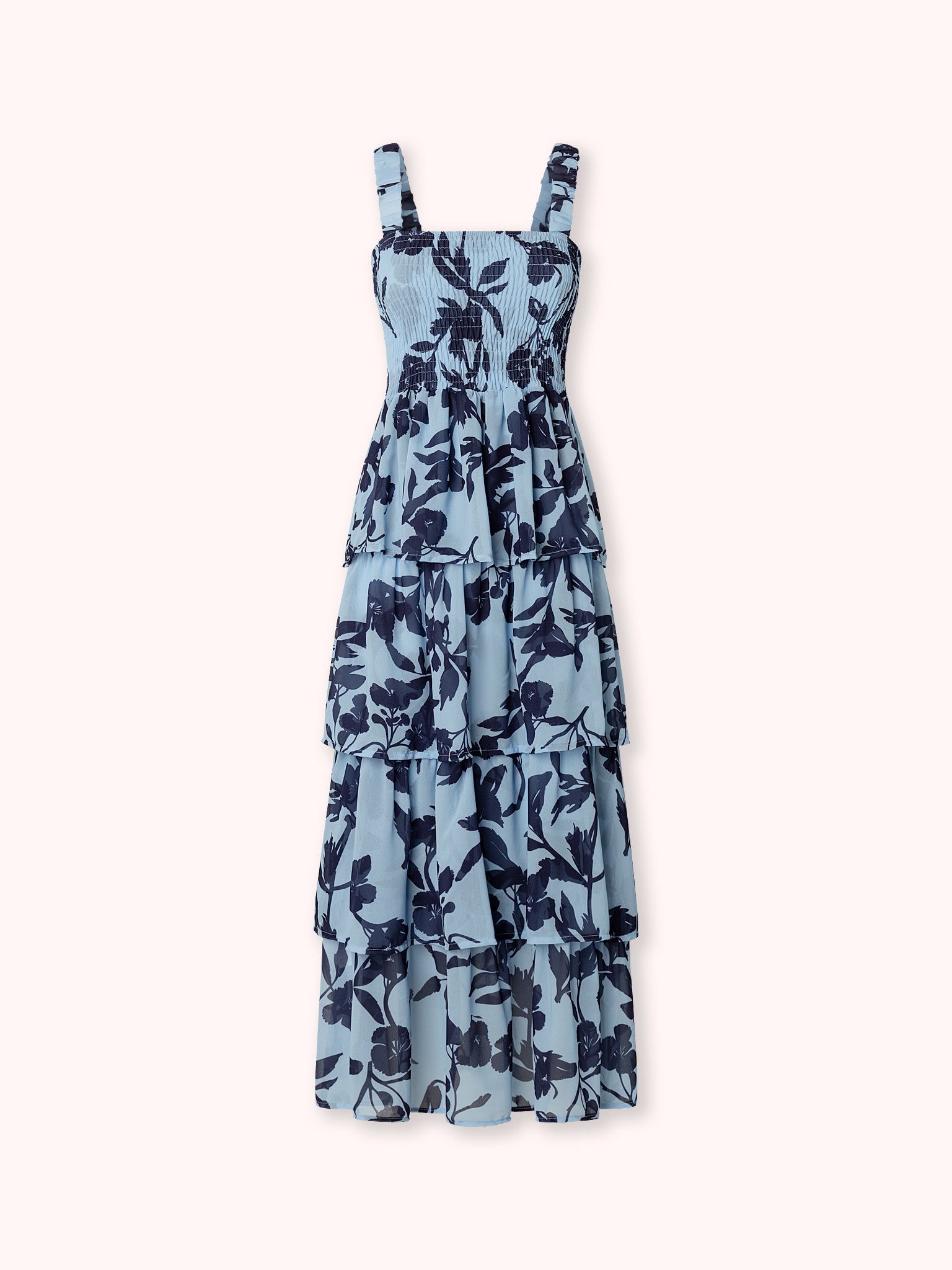 VESTIDO DE VOLANTES AZUL
