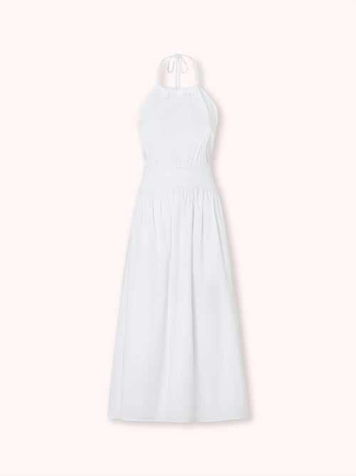 VESTIDO MIDI HALTER BLANCO