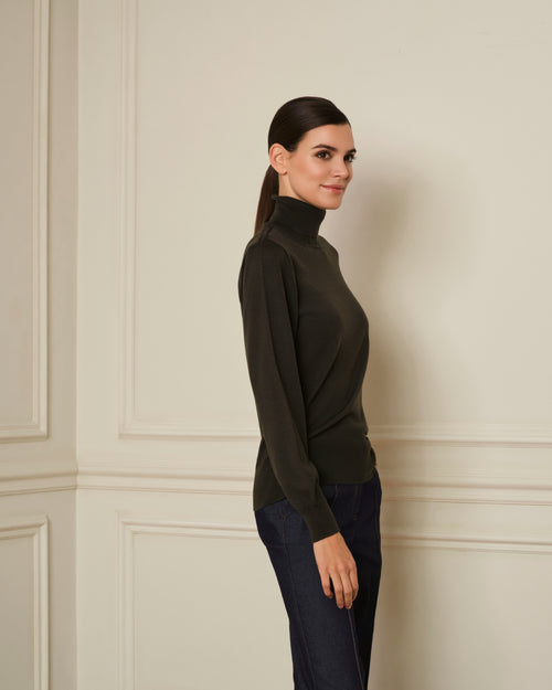 JERSEY CUELLO ALTO VERDE MILITAR