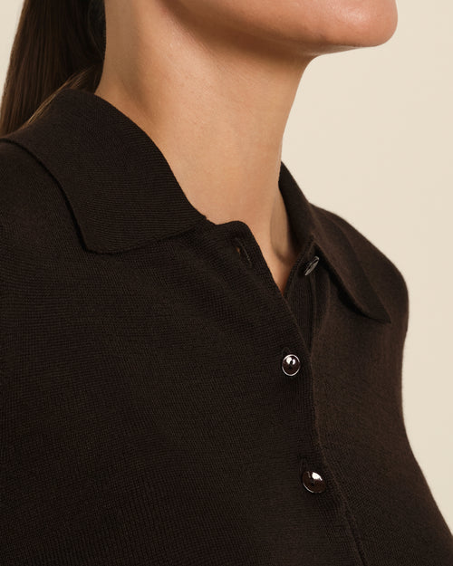 JERSEY CUELLO POLO MARRÓN