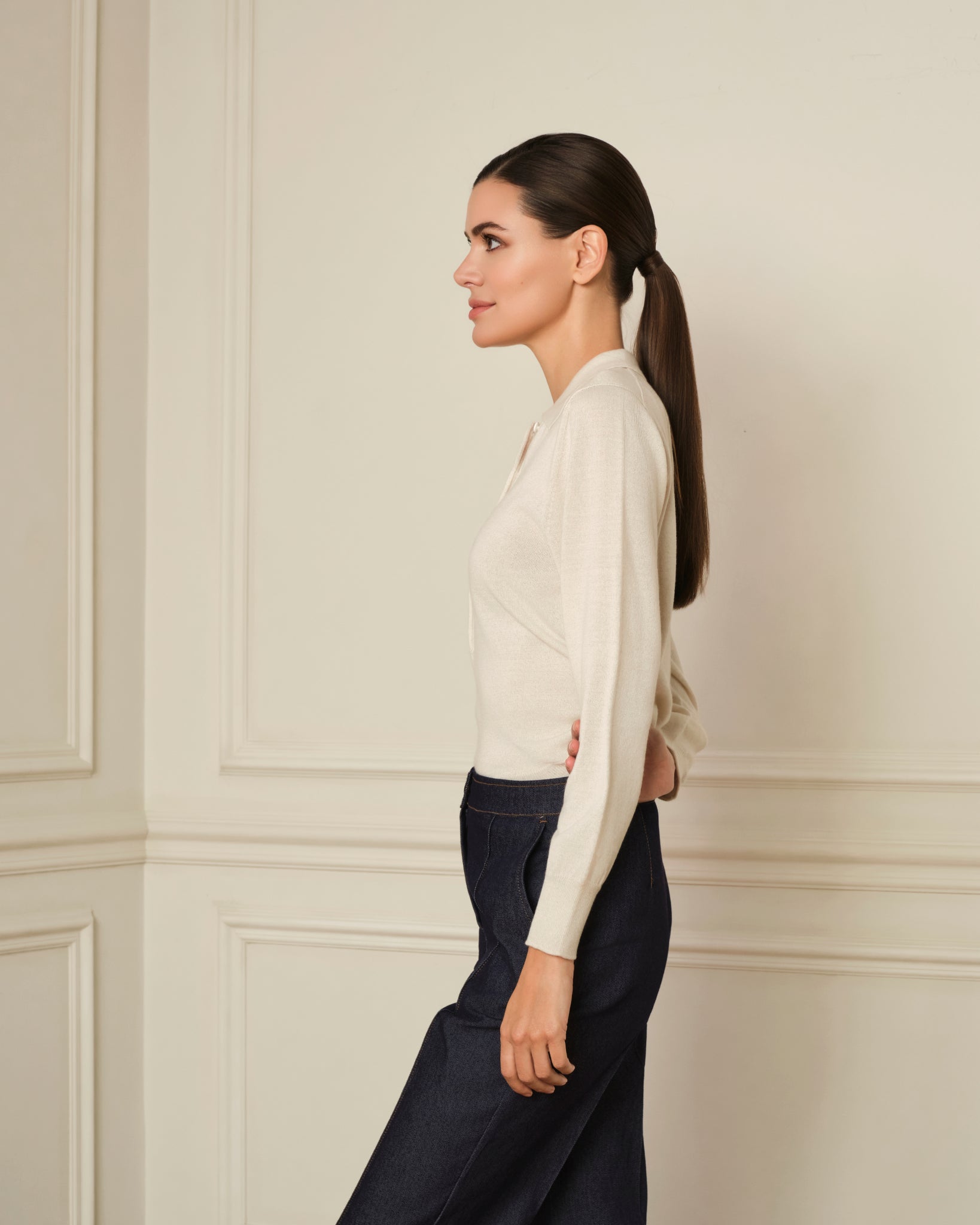 JERSEY CUELLO POLO CRUDO