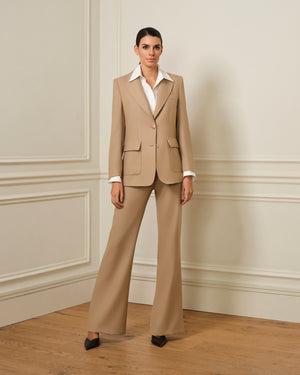 BLAZER CON BOLSILLOS BEIGE
