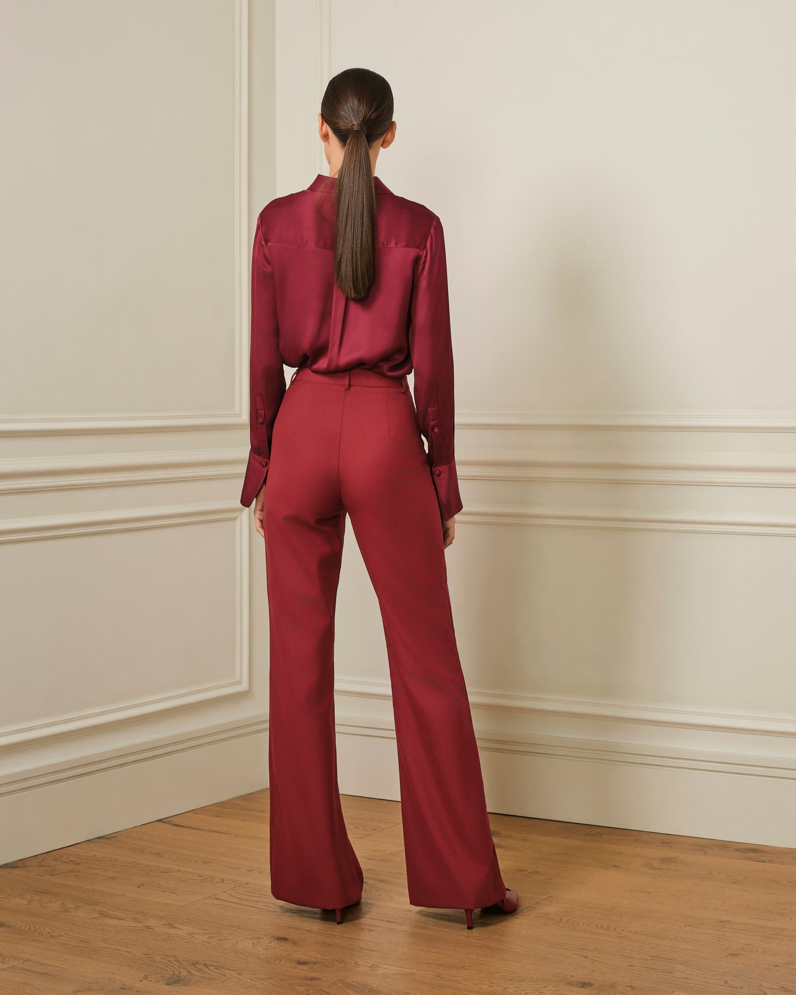 PANTALÓN FLARE GRANATE