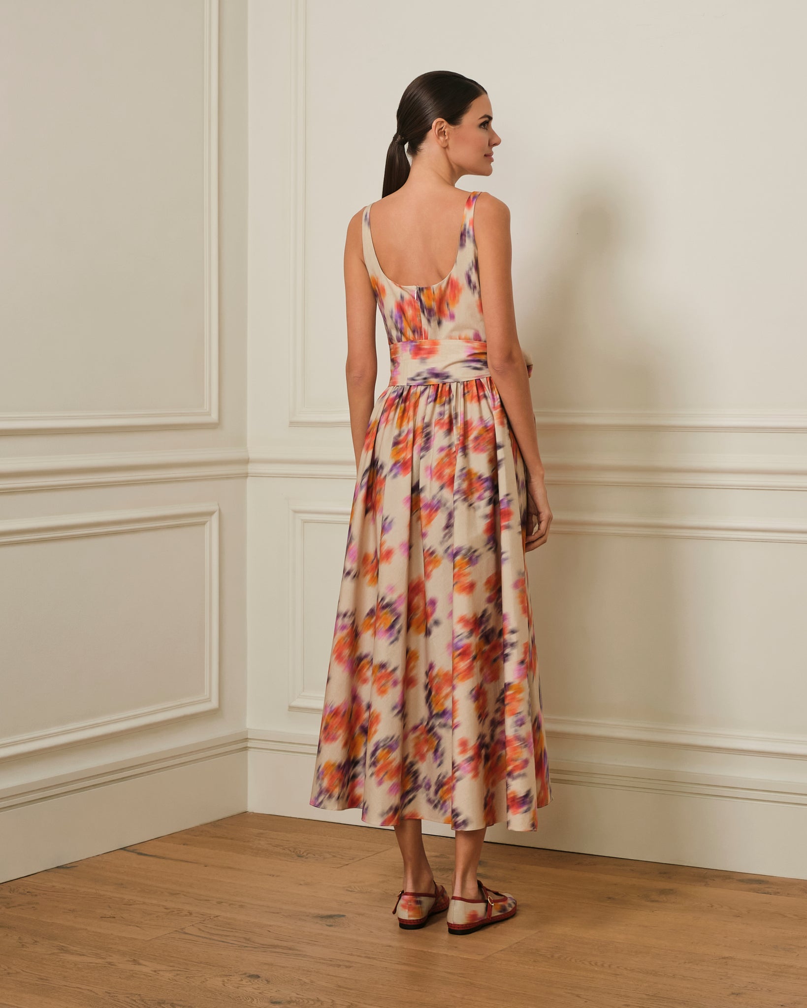 VESTIDO MIDI ESTAMPADO FLORAL