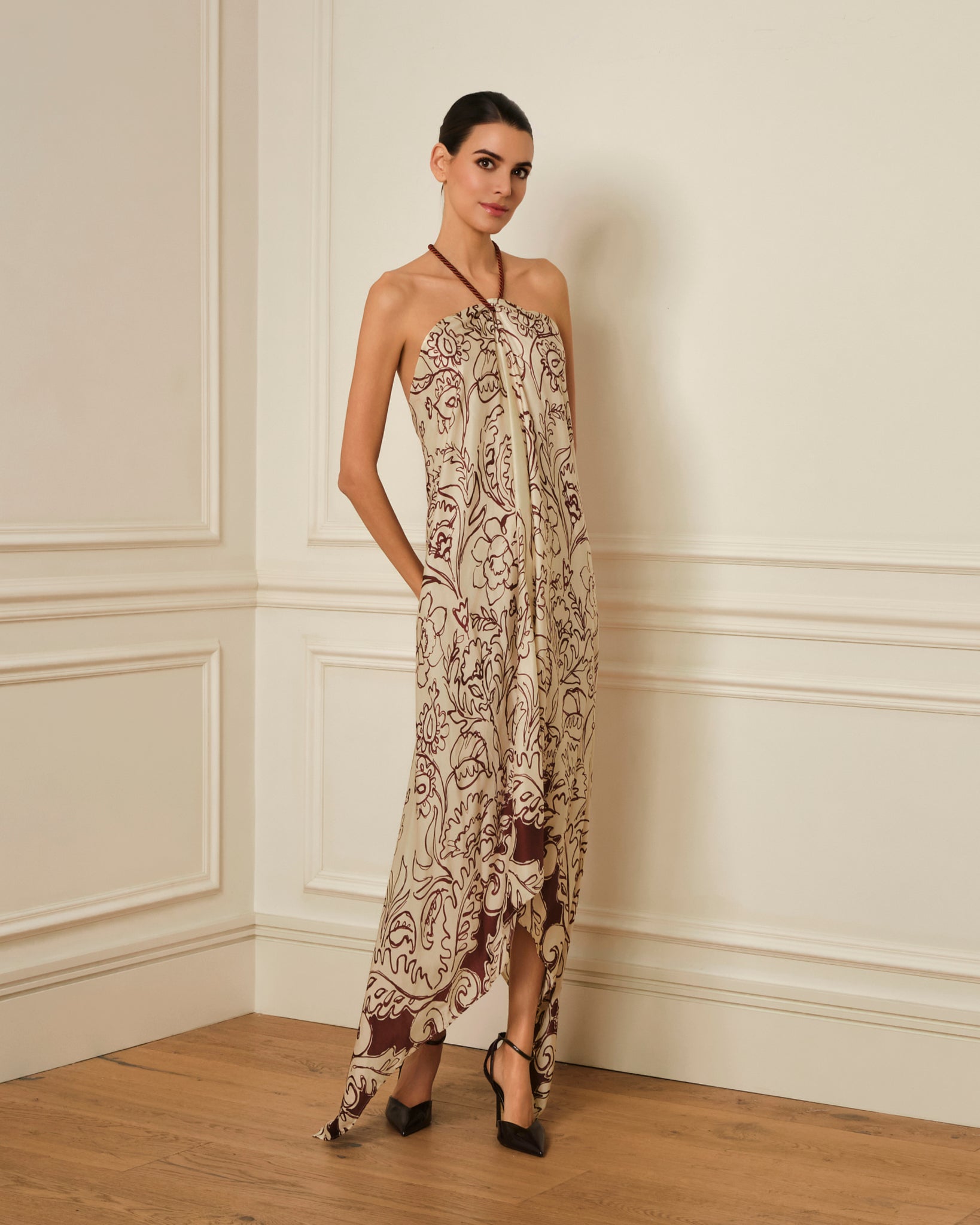 03829261-CRU VESTIDO HALTER ASIMETRICO ESTAMPADO CRUDO