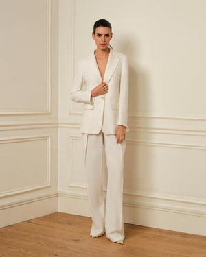 BLAZER DE LINO BLANCO