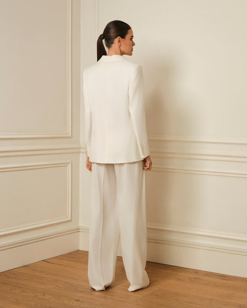 BLAZER DE LINO BLANCO