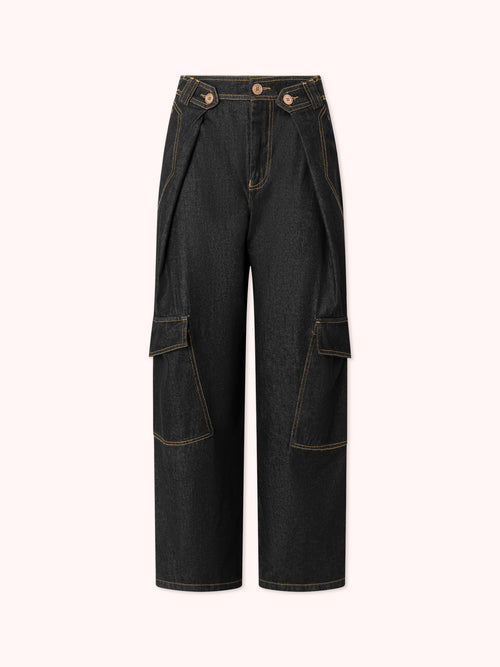 PANTALÓN DENIM NEGRO LEO