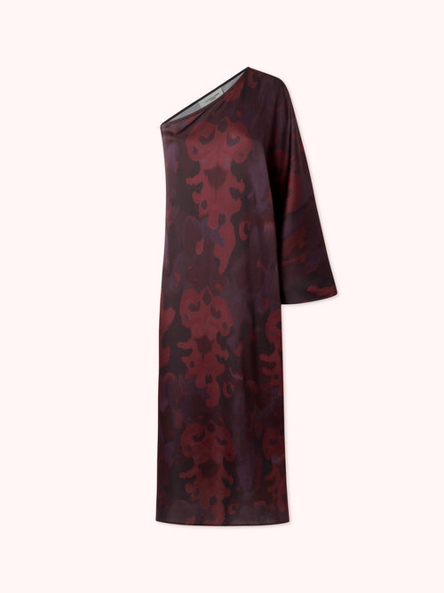 VESTIDO ESTAMPADO BURDEOS LOULOU