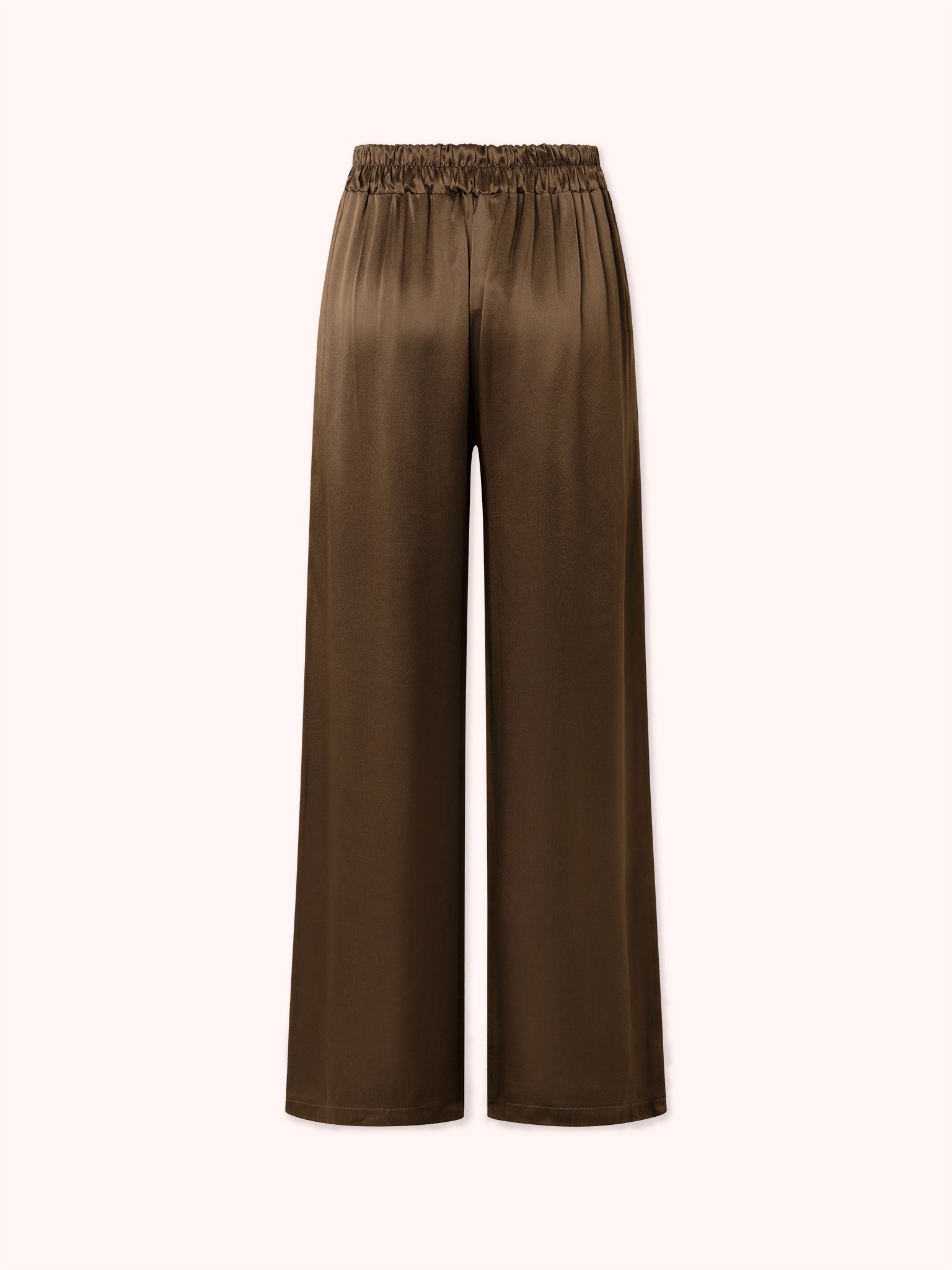 PANTALÓN SATINADO PALAZZO MARRÓN