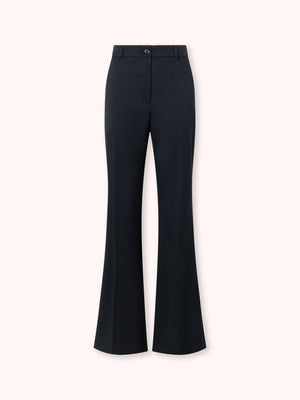 PANTALÓN FLARE DE TIRO ALTO AZUL