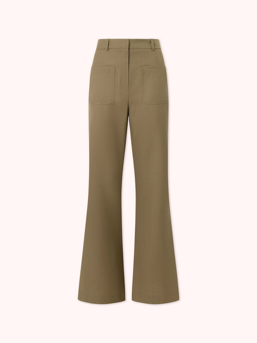 PANTALÓN FLARE VERDE MILITAR