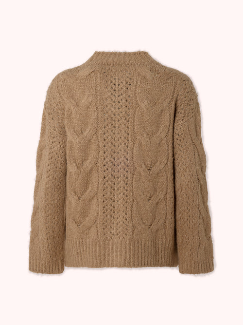 PRE-ORDER CÁRDIGAN DE PUNTO TRENZADO CAMEL