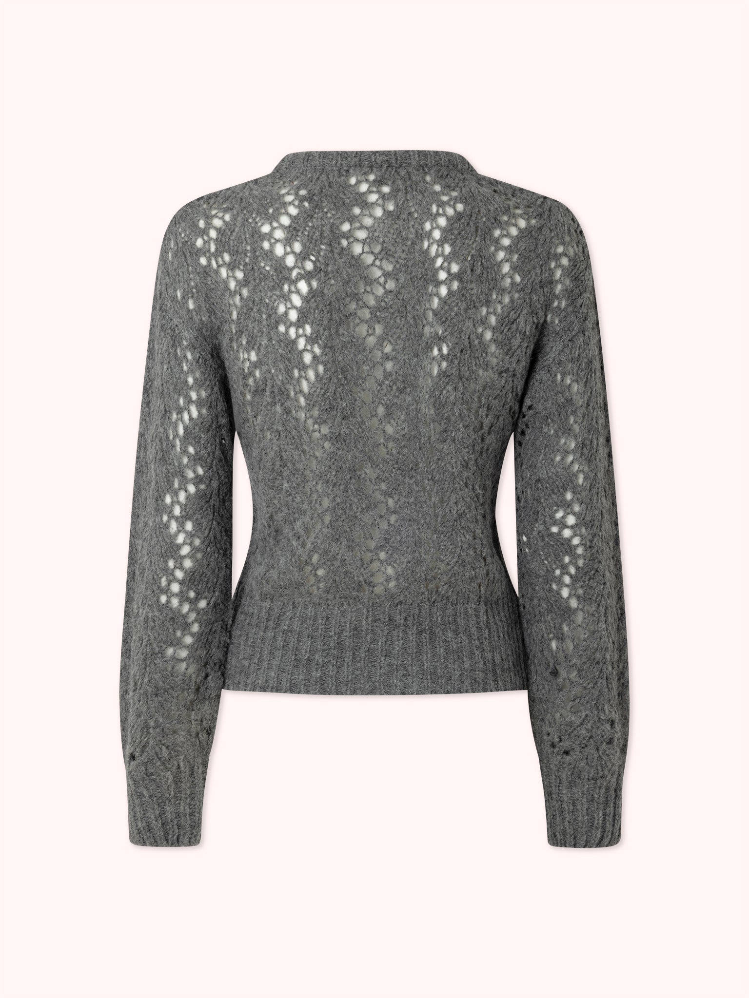 PRE-ORDER SUÉTER DE PUNTO CALADO GRIS
