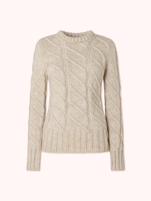 PRE-ORDER SUÉTER DE PUNTO TRENZADO BEIGE