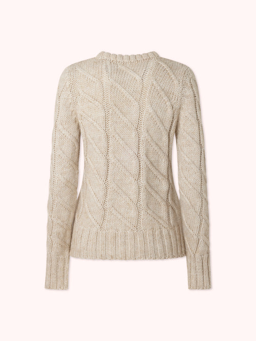 PRE-ORDER SUÉTER DE PUNTO TRENZADO BEIGE