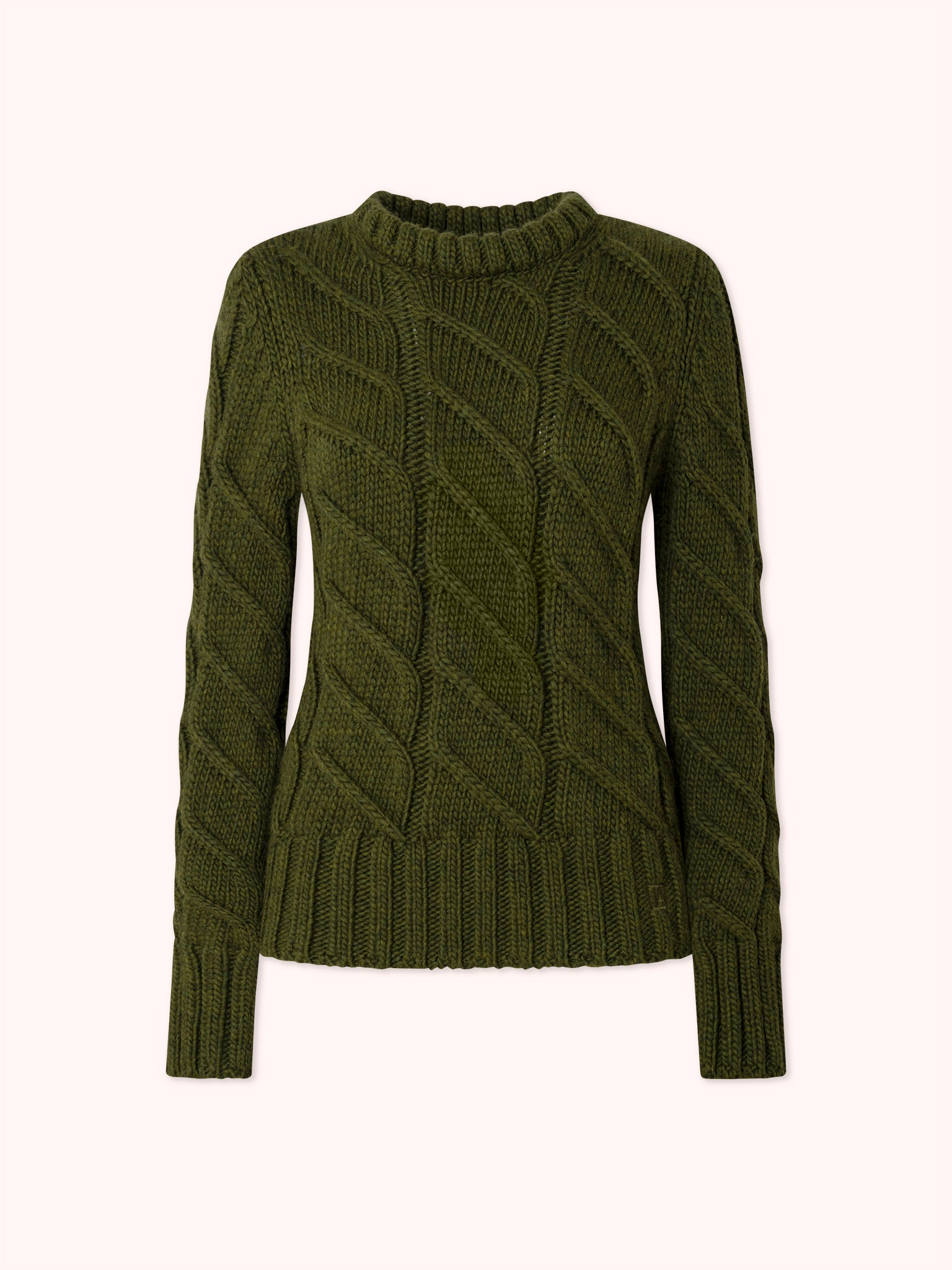 PRE-ORDER SUÉTER DE PUNTO TRENZADO VERDE