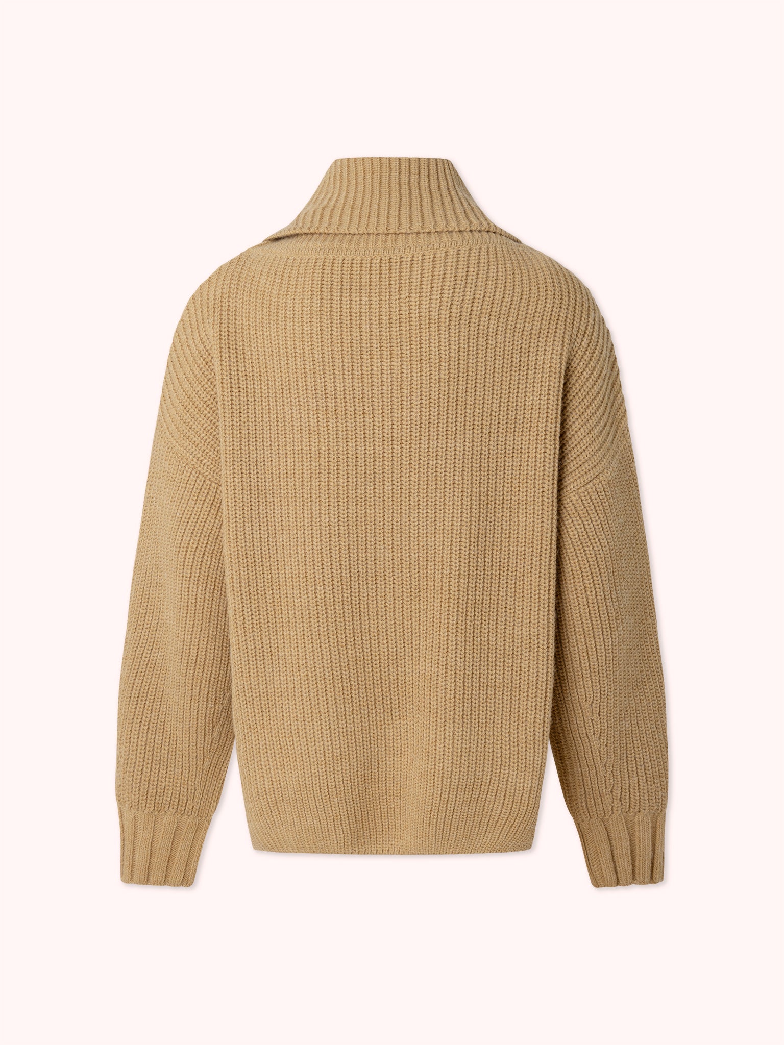 PRE-ORDER SUÉTER DE PUNTO CON CUELLO VUELTO CAMEL