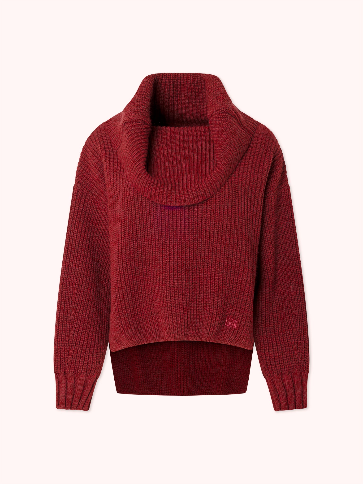 PRE-ORDER SUÉTER DE PUNTO CON CUELLO VUELTO GRANATE