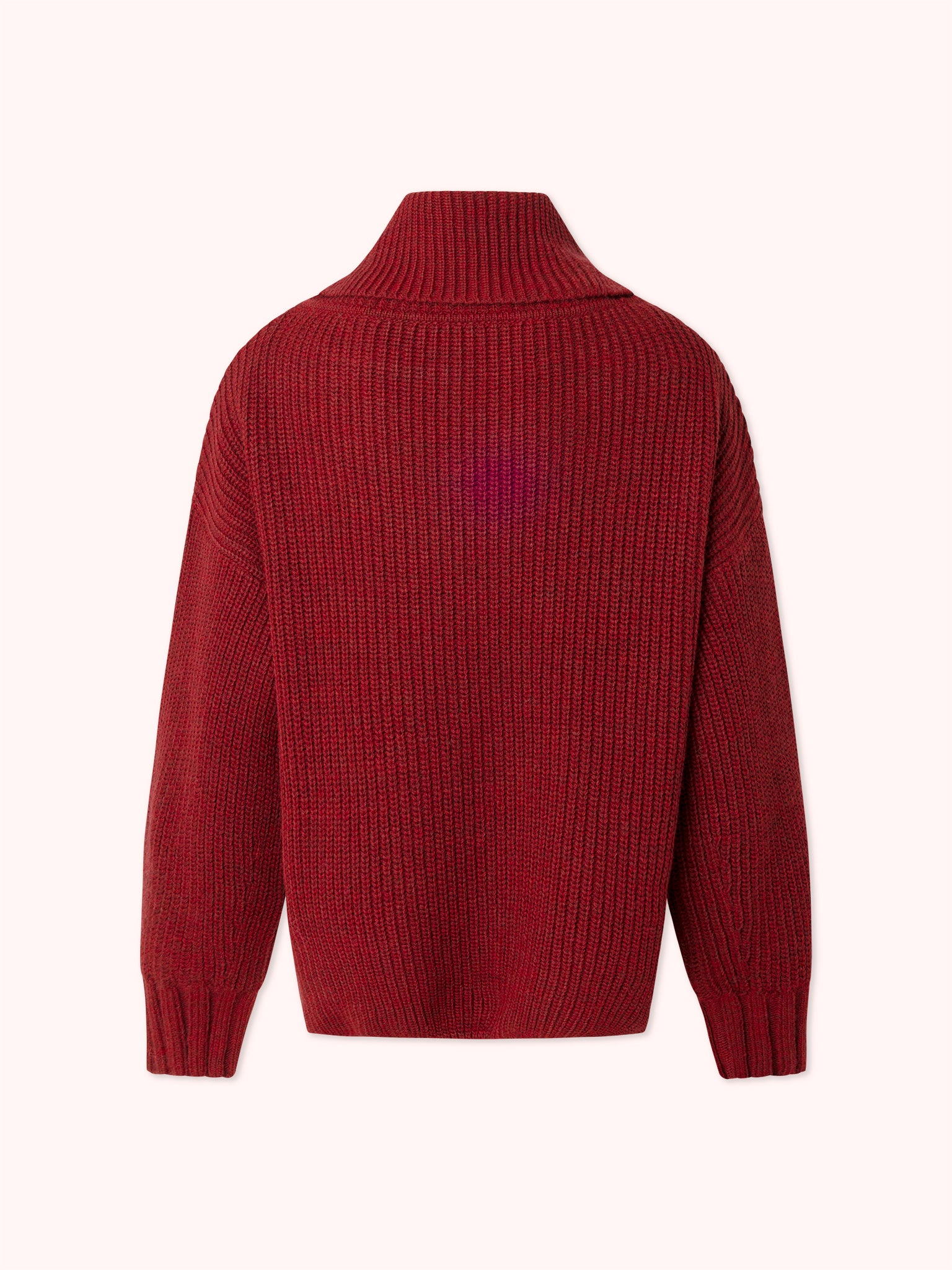 PRE-ORDER SUÉTER DE PUNTO CON CUELLO VUELTO GRANATE