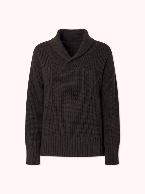 SUÉTER DE PUNTO CON CUELLO CHIMENEA MARRÓN