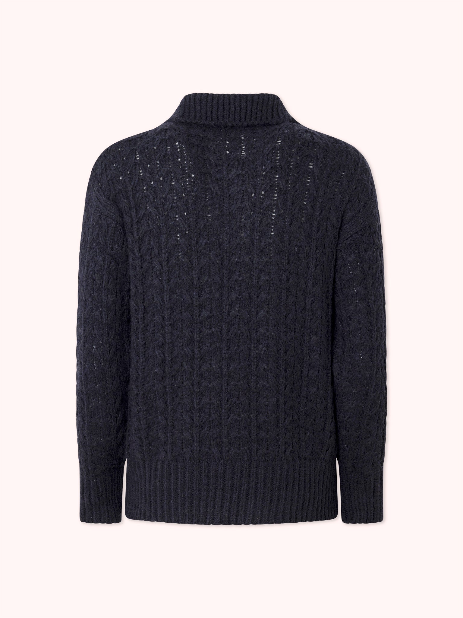 PRE-ORDER SUÉTER DE PUNTO CON CUELLO POLO AZUL MARINO