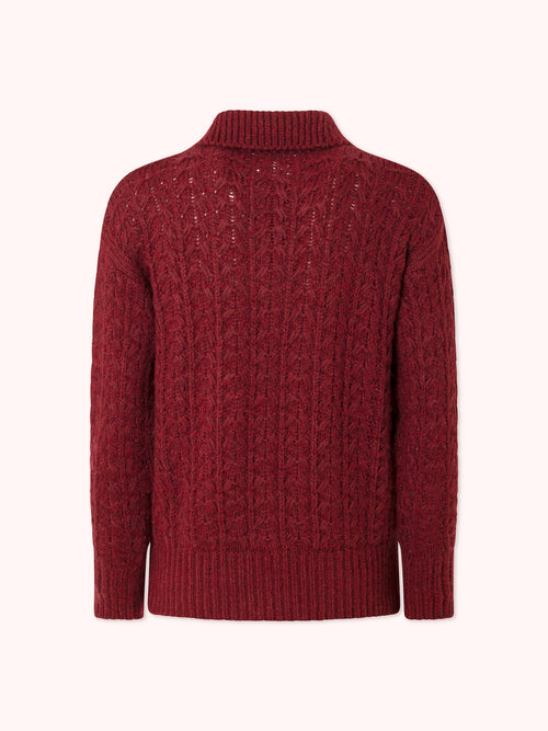PRE-ORDER SUÉTER DE PUNTO CON CUELLO POLO GRANATE