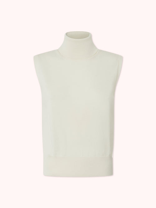 JERSEY SIN MANGAS CUELLO ALTO CRUDO