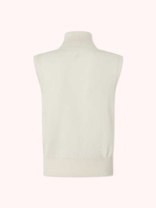 JERSEY SIN MANGAS CUELLO ALTO CRUDO