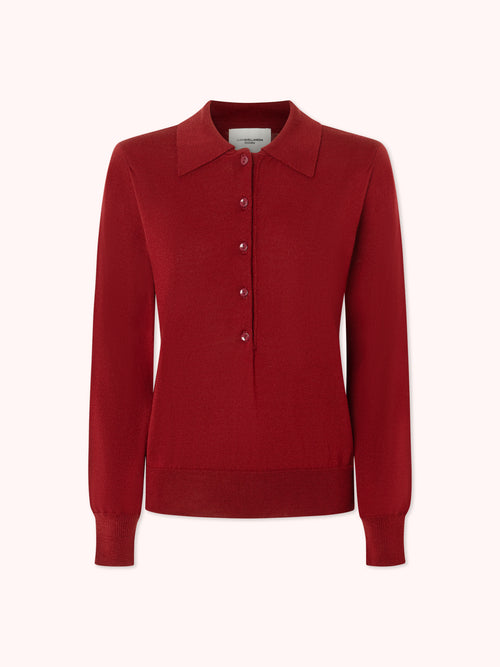 JERSEY CUELLO POLO GRANATE