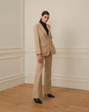 PANTALÓN FLARE BEIGE