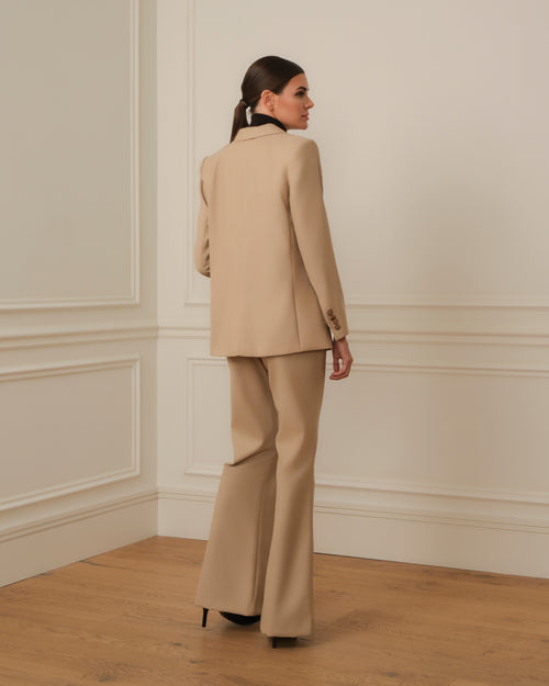 PANTALÓN FLARE BEIGE