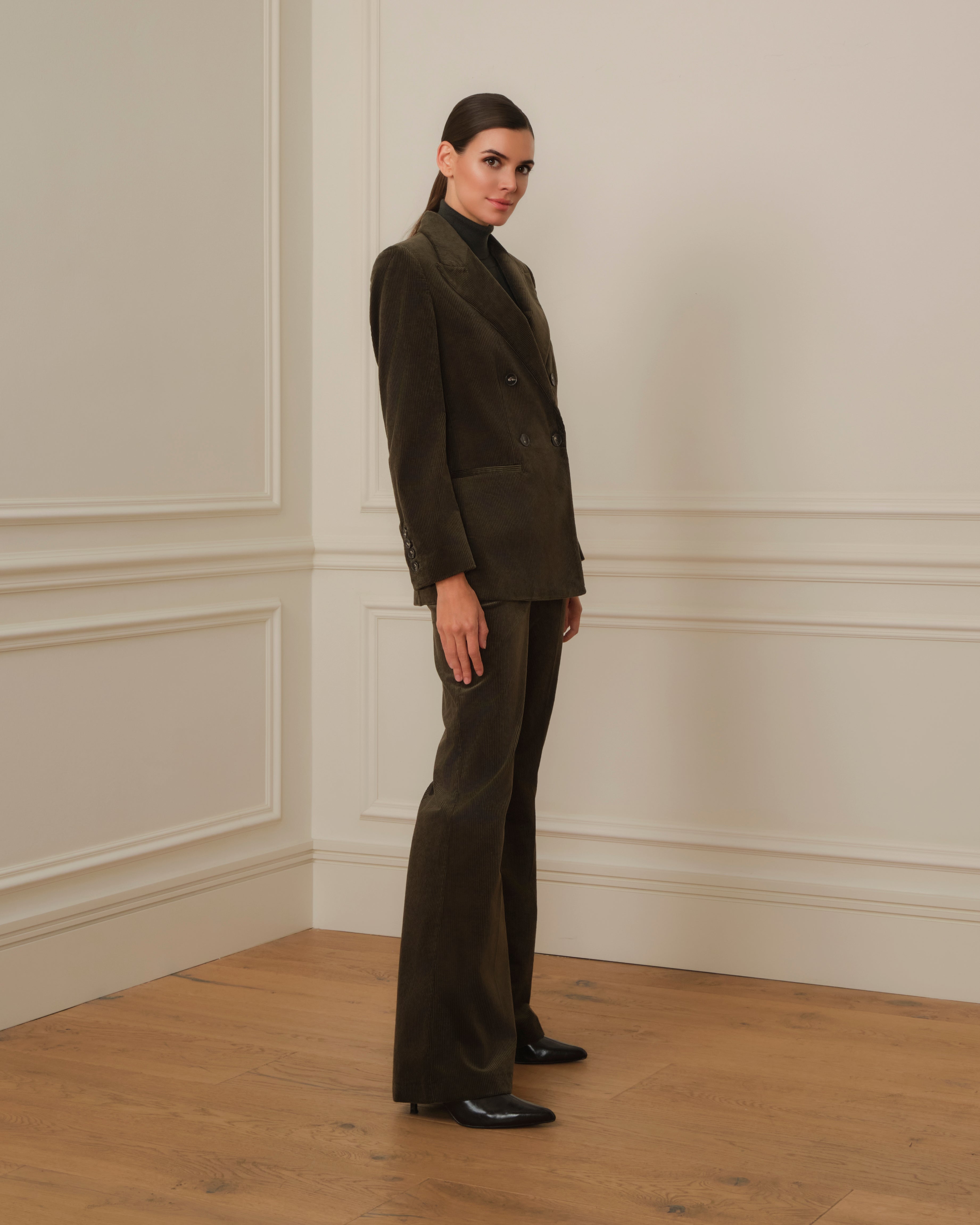 BLAZER CRUZADA DE PANA VERDE