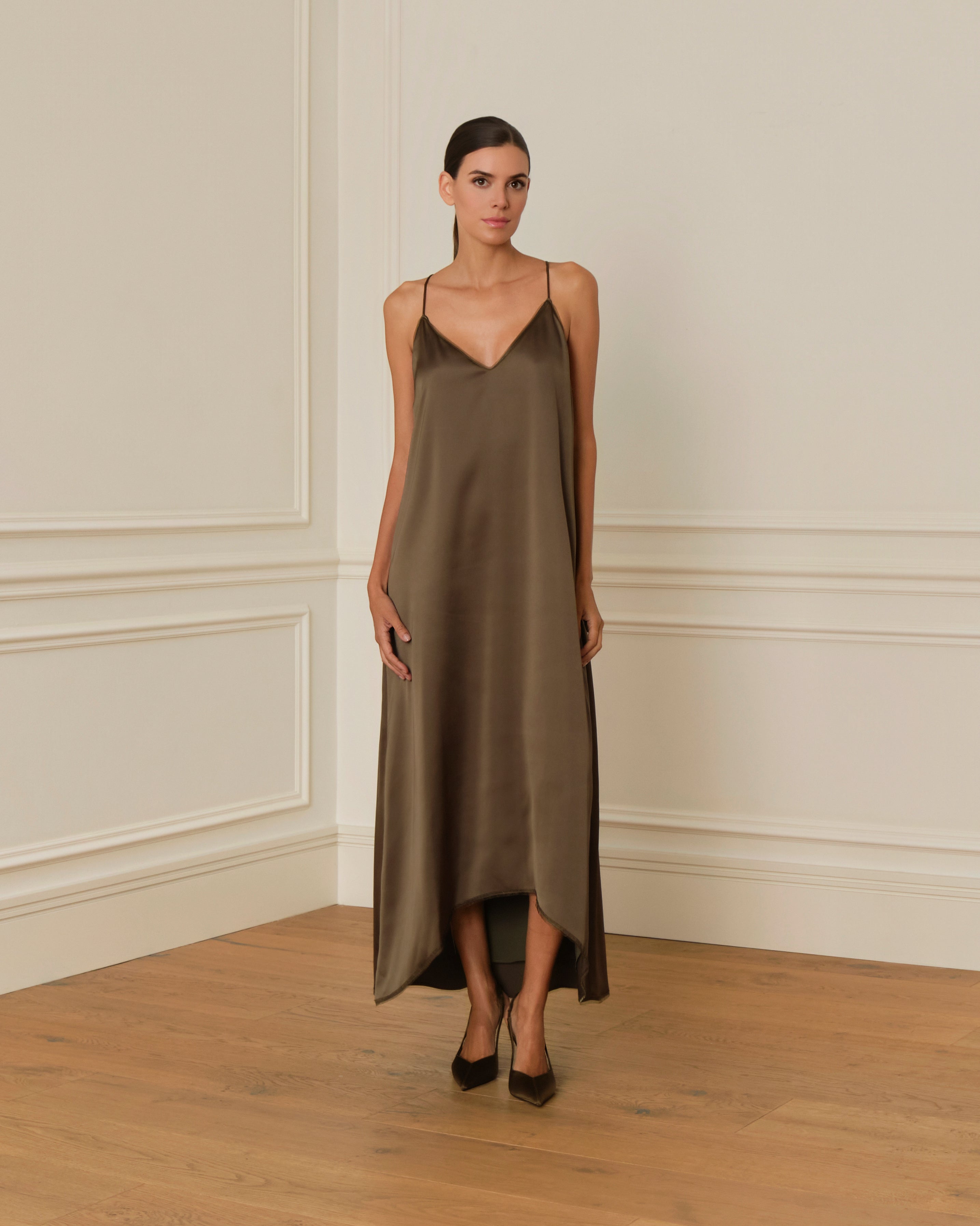 VESTIDO LENCERO VERDE