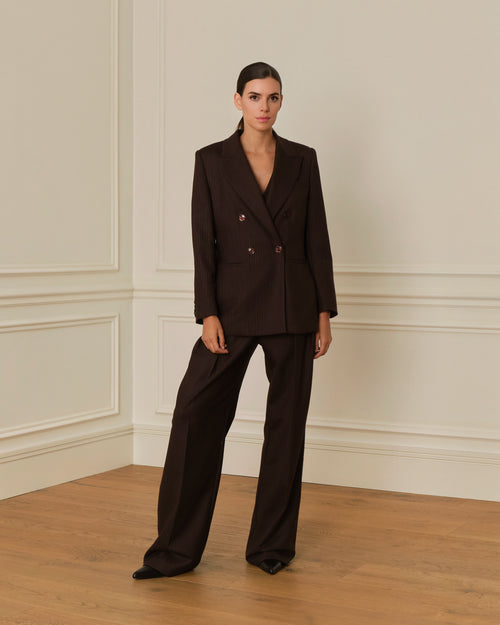 BLAZER RAYA DIPLOMÁTICA MARRÓN