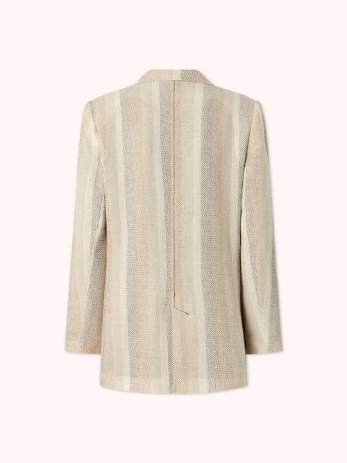BLAZER DE RAYAS CAMEL TOM