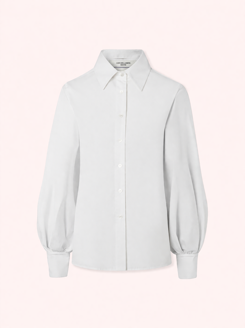 CAMISA DE MANGA ABULLONADA BLANCA