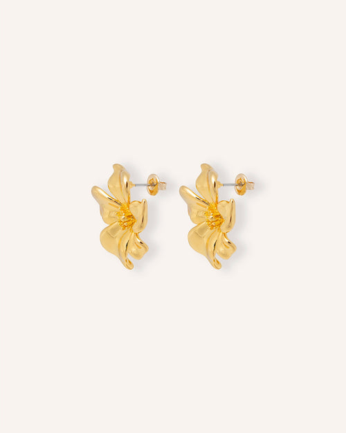 FLOR DE ALMENDRO PENDIENTES DORADO