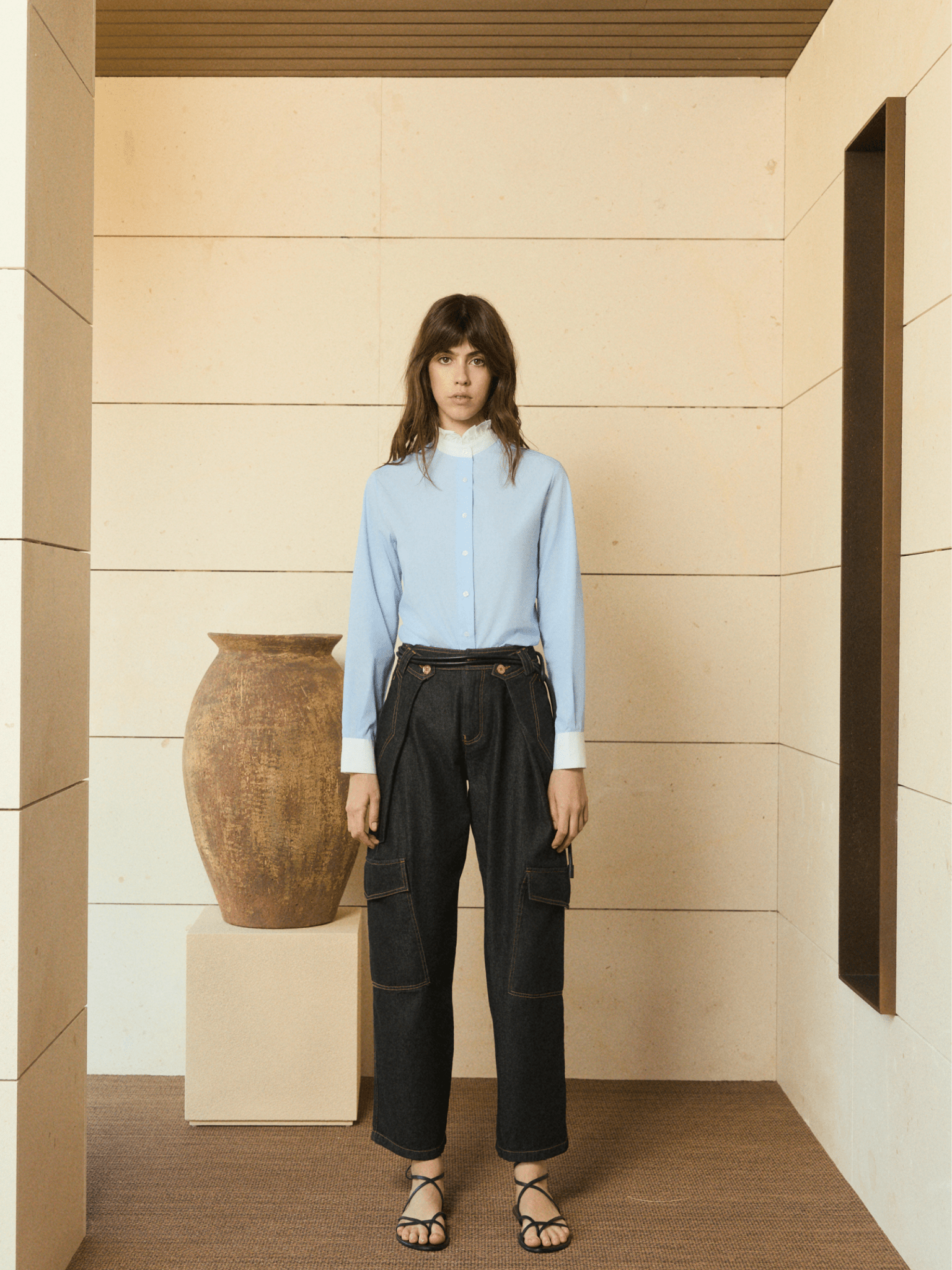 PANTALÓN DENIM NEGRO LEO - SEEIOU